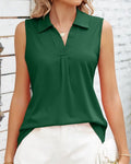 WOMEN'S SUMMER SLEEVELESS POLO TOP - Zarino Newstyle