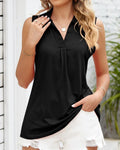 WOMEN'S SUMMER SLEEVELESS POLO TOP - Zarino Newstyle