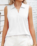 WOMEN'S SUMMER SLEEVELESS POLO TOP - Zarino Newstyle