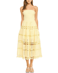 WOMEN'S SUMMER STRAPLESS EYELET MIDI DRESS - Zarino Newstyle