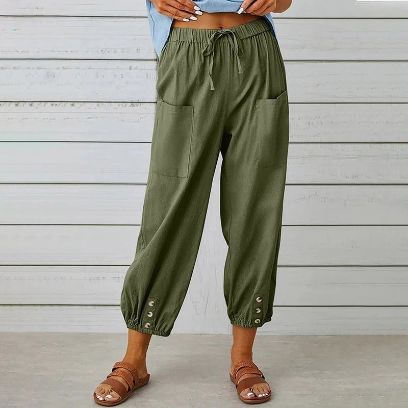 WOMEN'S SUMMER TAPERED CAPRI PANTS - Zarino Newstyle