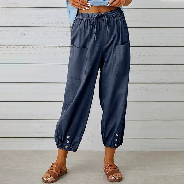 WOMEN'S SUMMER TAPERED CAPRI PANTS - Zarino Newstyle