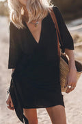 WOMEN'S SUMMER WRAP MINI DRESS - Zarino Newstyle