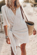 WOMEN'S SUMMER WRAP MINI DRESS - Zarino Newstyle