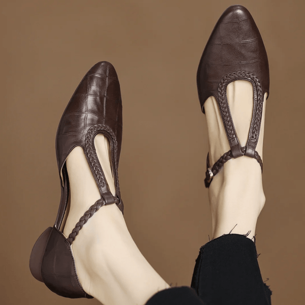 WOMEN'S T - STRAP BUCKLE MARY JANE FLATS - Zarino Newstyle