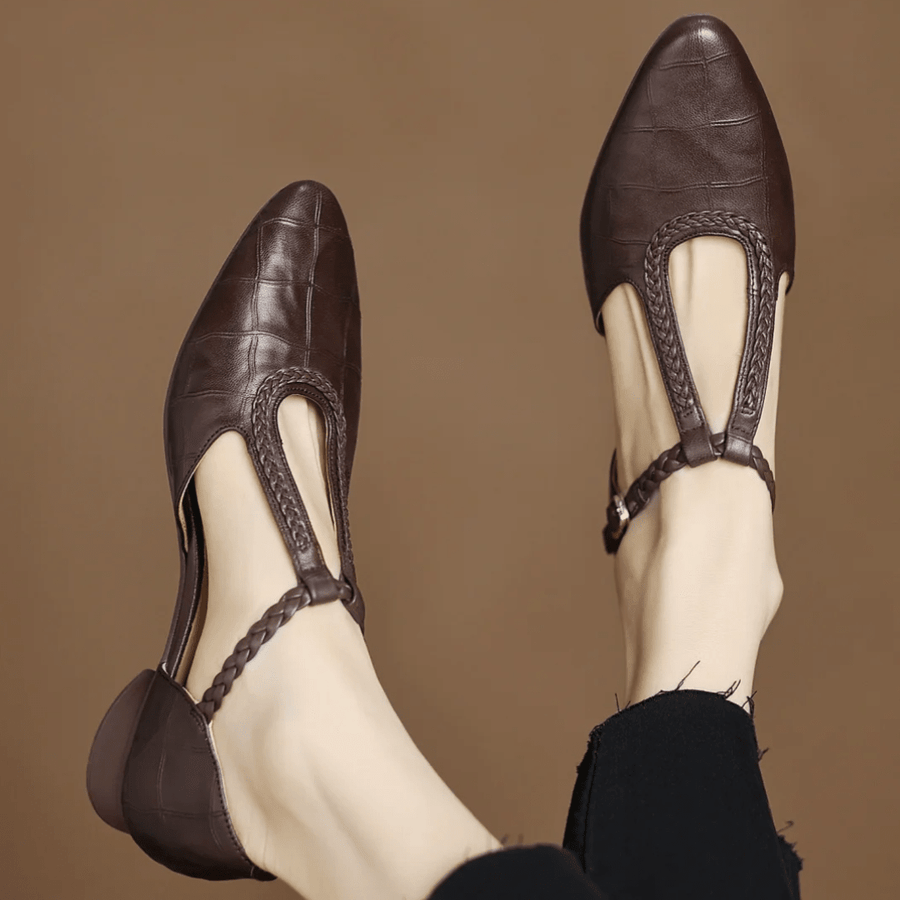 WOMEN'S T - STRAP BUCKLE MARY JANE FLATS - Zarino Newstyle