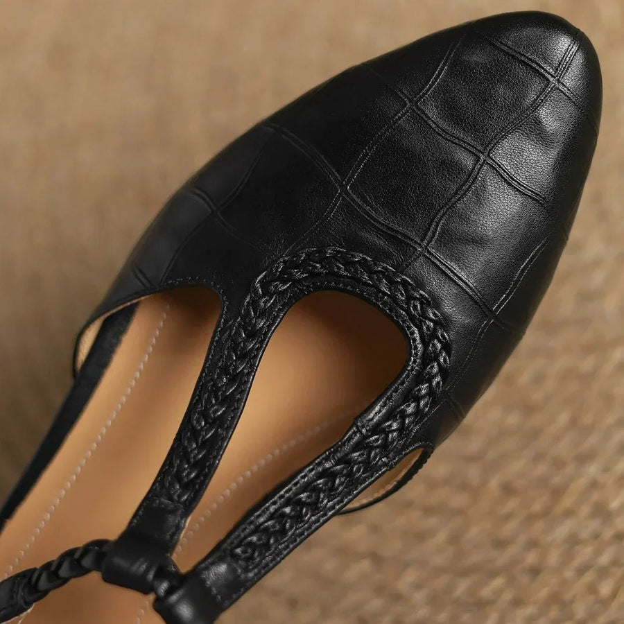 WOMEN'S T - STRAP BUCKLE MARY JANE FLATS - Zarino Newstyle