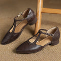 WOMEN'S T - STRAP BUCKLE MARY JANE FLATS - Zarino Newstyle