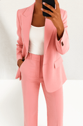 WOMEN'S TAILORED BLAZER & TROUSER SUMMER SUIT SET - Zarino Newstyle