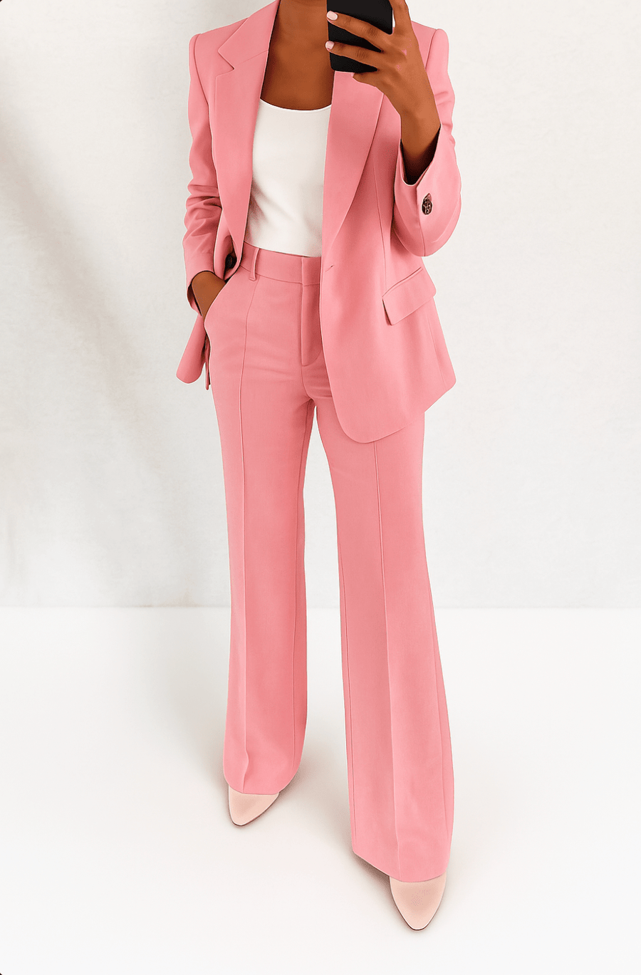 WOMEN'S TAILORED BLAZER & TROUSER SUMMER SUIT SET - Zarino Newstyle