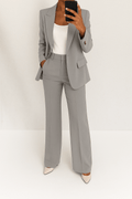 WOMEN'S TAILORED BLAZER & TROUSER SUMMER SUIT SET - Zarino Newstyle