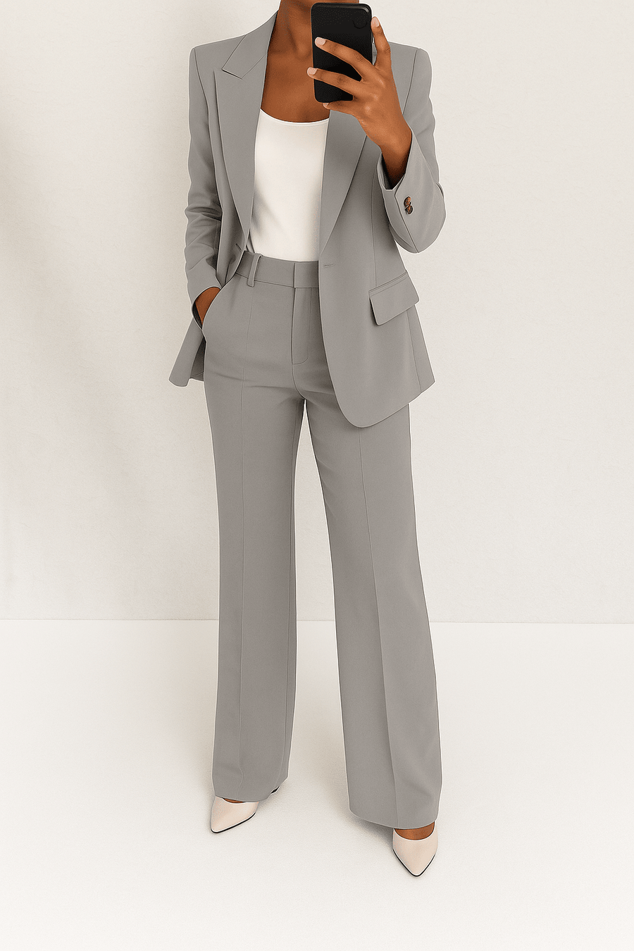 WOMEN'S TAILORED BLAZER & TROUSER SUMMER SUIT SET - Zarino Newstyle