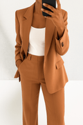 WOMEN'S TAILORED BLAZER & TROUSER SUMMER SUIT SET - Zarino Newstyle