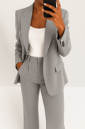 WOMEN'S TAILORED BLAZER & TROUSER SUMMER SUIT SET - Zarino Newstyle