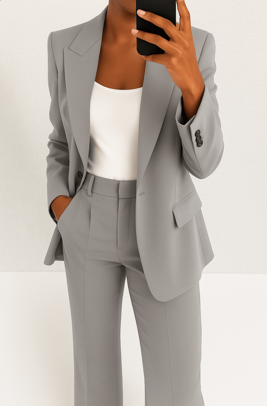 WOMEN'S TAILORED BLAZER & TROUSER SUMMER SUIT SET - Zarino Newstyle