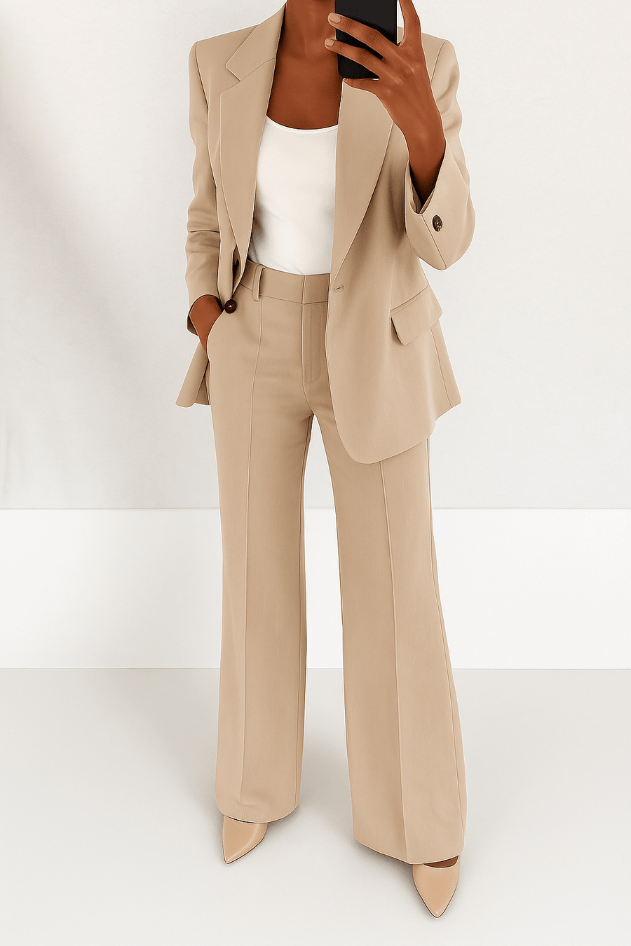 WOMEN'S TAILORED BLAZER & TROUSER SUMMER SUIT SET - Zarino Newstyle