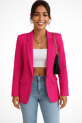 WOMEN'S TAILORED SINGLE BUTTON BLAZER - Zarino Newstyle