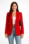 WOMEN'S TAILORED SINGLE BUTTON BLAZER - Zarino Newstyle
