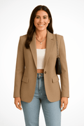 WOMEN'S TAILORED SINGLE BUTTON BLAZER - Zarino Newstyle
