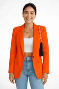 WOMEN'S TAILORED SINGLE BUTTON BLAZER - Zarino Newstyle