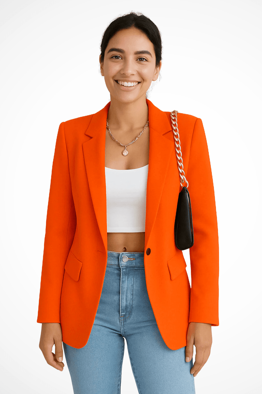 WOMEN'S TAILORED SINGLE BUTTON BLAZER - Zarino Newstyle