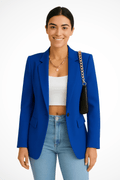 WOMEN'S TAILORED SINGLE BUTTON BLAZER - Zarino Newstyle