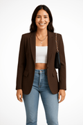 WOMEN'S TAILORED SINGLE BUTTON BLAZER - Zarino Newstyle