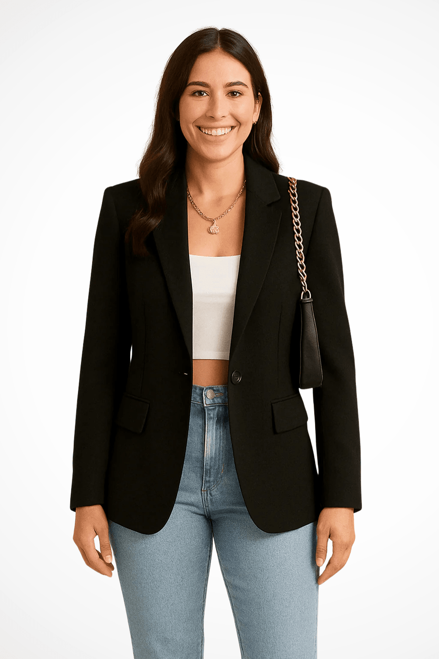 WOMEN'S TAILORED SINGLE BUTTON BLAZER - Zarino Newstyle