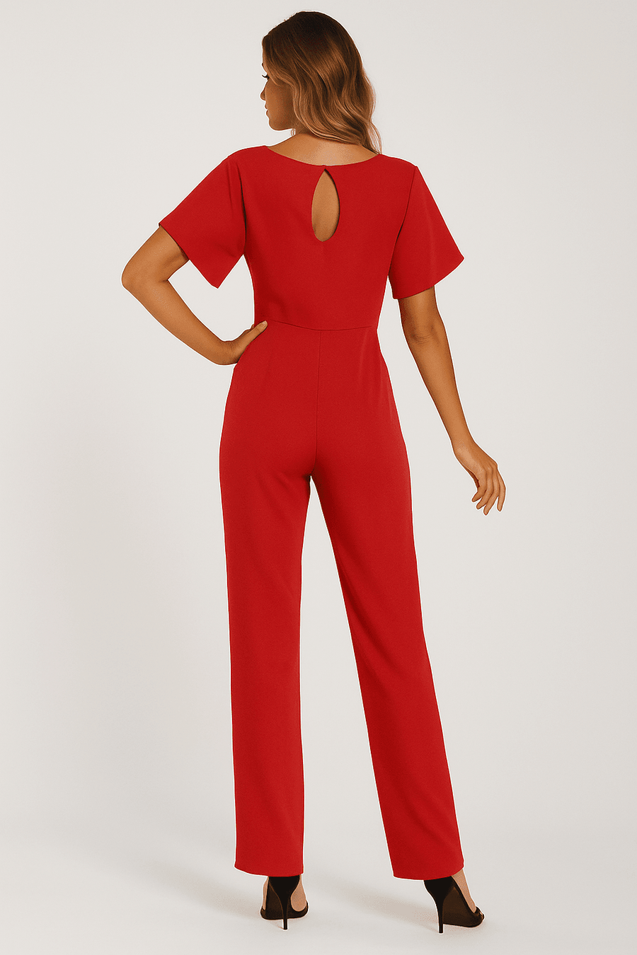 WOMEN'S TIE WAIST WIDE LEG SUMMER JUMPSUIT - Zarino Newstyle