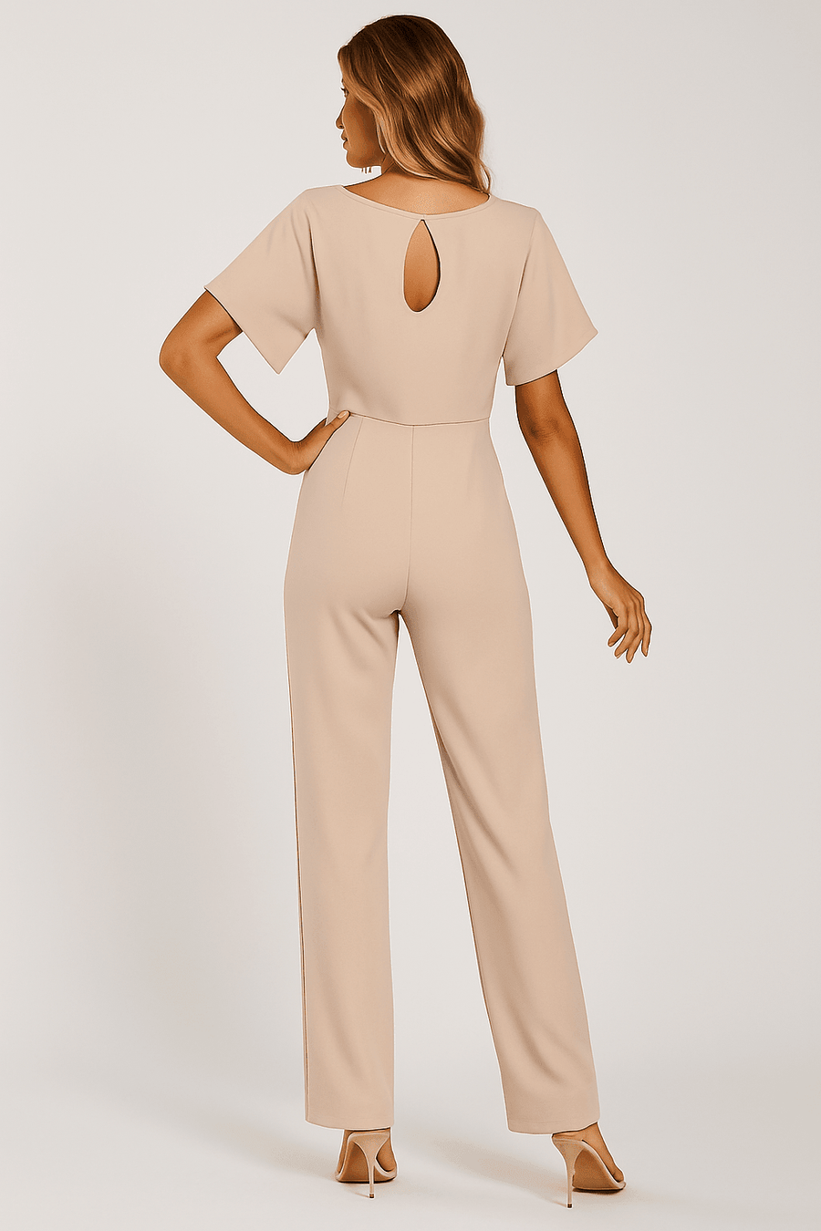 WOMEN'S TIE WAIST WIDE LEG SUMMER JUMPSUIT - Zarino Newstyle