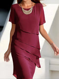 WOMEN'S TIERED CHIFFON SUMMER MIDI DRESS - Zarino Newstyle