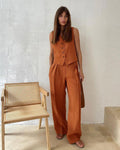 WOMEN'S VEST & WIDE LEG TROUSER SET - Zarino Newstyle