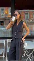 WOMEN'S VEST & WIDE LEG TROUSER SET - Zarino Newstyle
