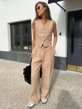 WOMEN'S VEST & WIDE LEG TROUSER SET - Zarino Newstyle