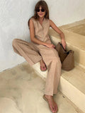 WOMEN'S VEST & WIDE LEG TROUSER SET - Zarino Newstyle