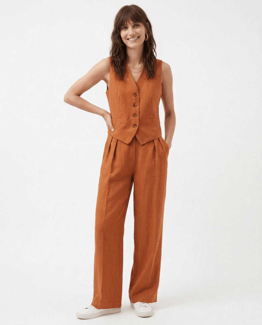 WOMEN'S VEST & WIDE LEG TROUSER SET - Zarino Newstyle