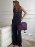 WOMEN'S VEST & WIDE LEG TROUSER SET - Zarino Newstyle