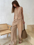 WOMEN'S VEST & WIDE LEG TROUSER SET - Zarino Newstyle