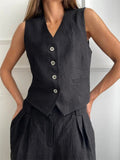 WOMEN'S VEST & WIDE LEG TROUSER SET - Zarino Newstyle