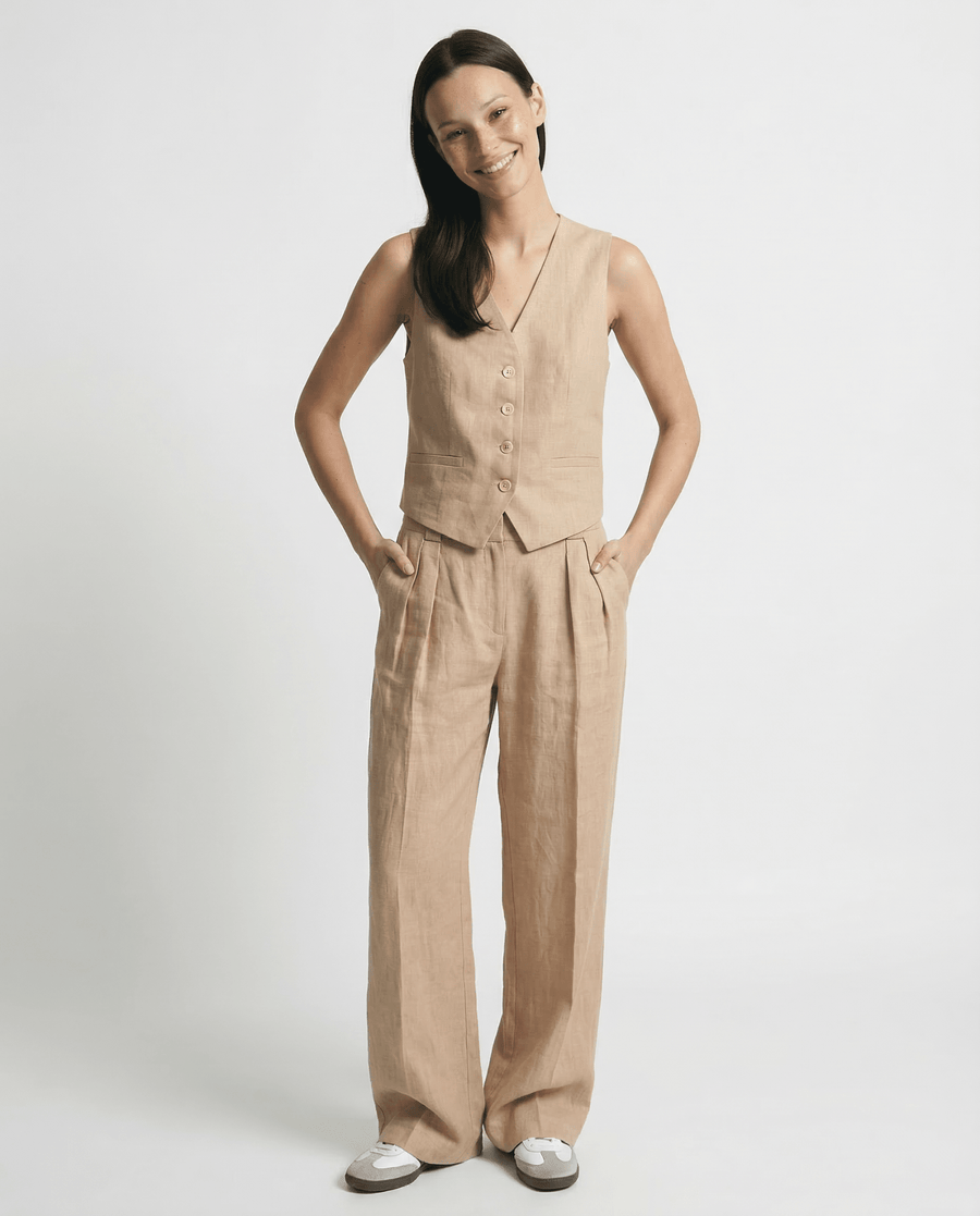 WOMEN'S VEST & WIDE LEG TROUSER SET - Zarino Newstyle