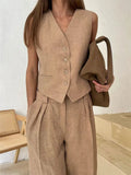 WOMEN'S VEST & WIDE LEG TROUSER SET - Zarino Newstyle
