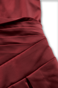 WOMEN'S VINTAGE WRAP MIDI DRESS WITH DRAPED COLLAR - Zarino Newstyle