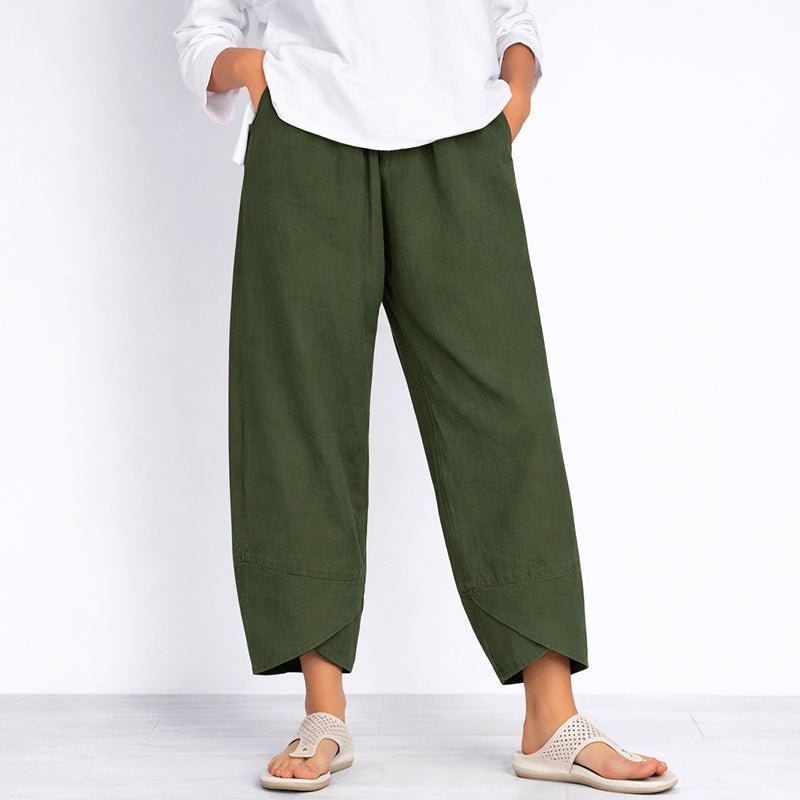 WOMEN'S WIDE LEG CROPPED PANTS - Zarino Newstyle