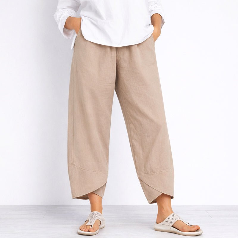 WOMEN'S WIDE LEG CROPPED PANTS - Zarino Newstyle