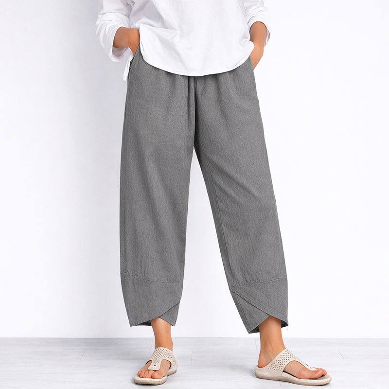 WOMEN'S WIDE LEG CROPPED PANTS - Zarino Newstyle