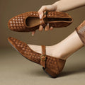 WOMEN'S WOVEN MARY JANE FLATS - Zarino Newstyle