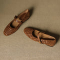 WOMEN'S WOVEN MARY JANE FLATS - Zarino Newstyle