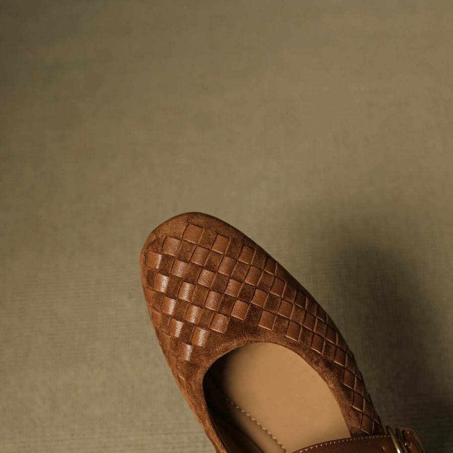 WOMEN'S WOVEN MARY JANE FLATS - Zarino Newstyle