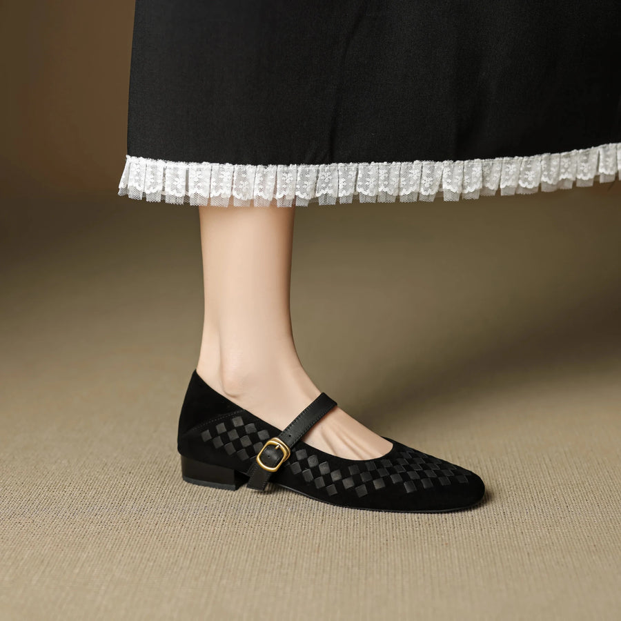WOMEN'S WOVEN MARY JANE FLATS - Zarino Newstyle