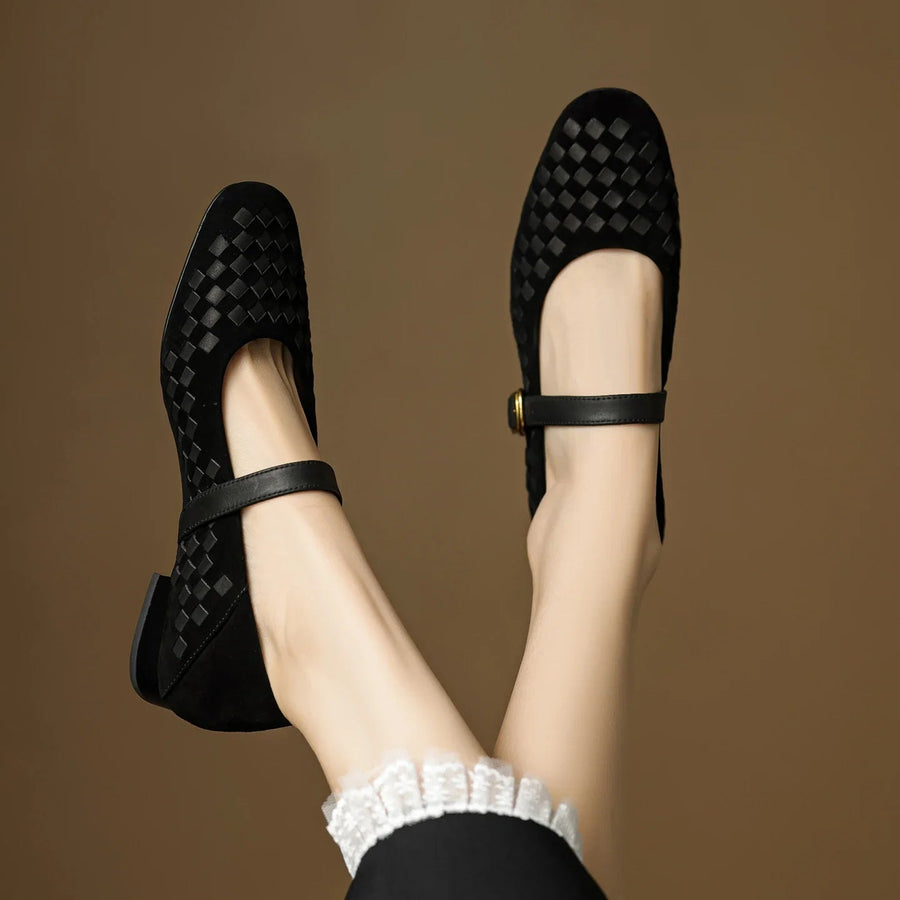 WOMEN'S WOVEN MARY JANE FLATS - Zarino Newstyle